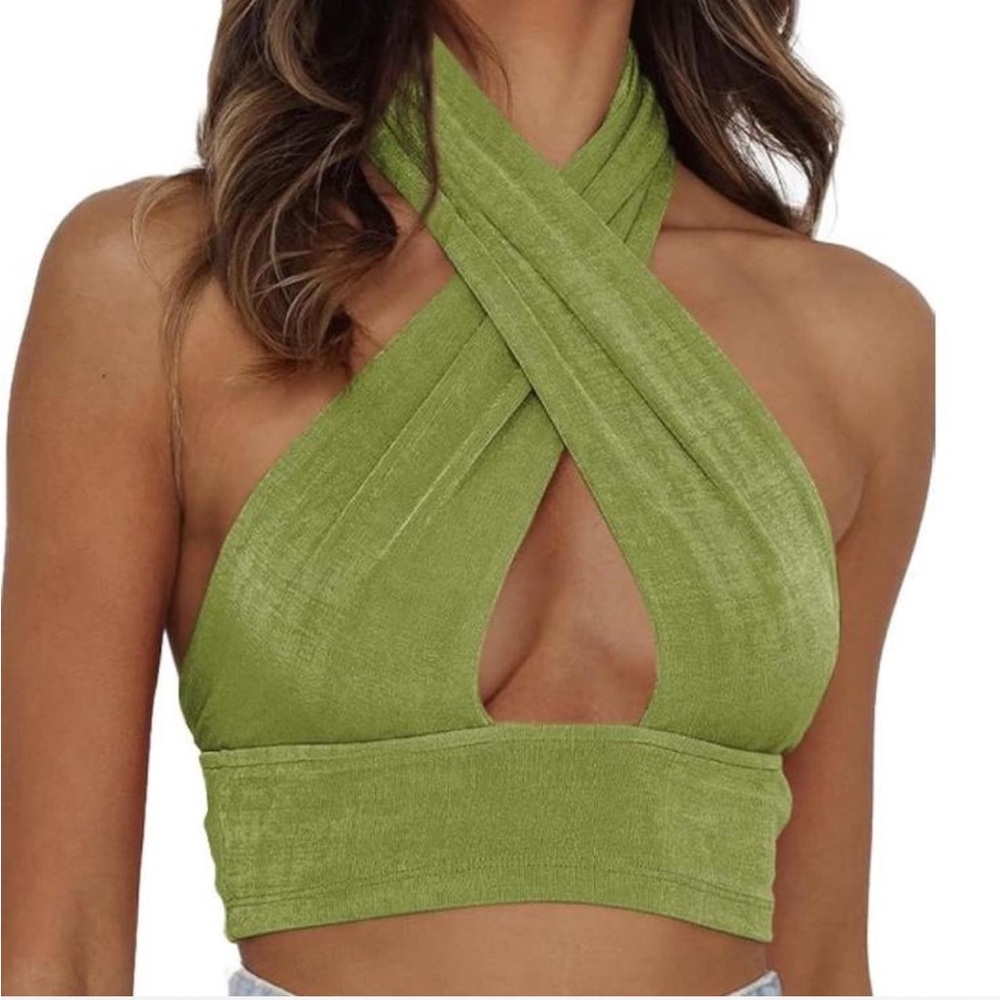 Green Halter Top